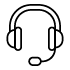 Ícono de auriculares con micrófono