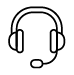 Ícono de unos auriculares con micrófono