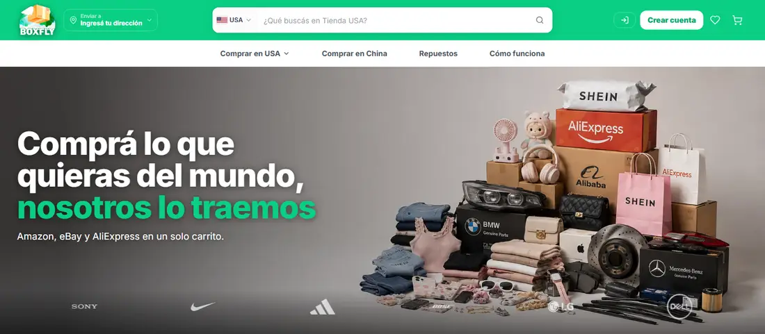 Página de inicio de Boxfly Store