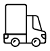 Ícono de un camión realizando una mudanza